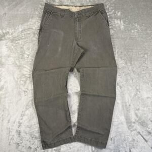 Columbia Twisted Cliff Olive Green Canvas Carpenter Utility Pants Size 32